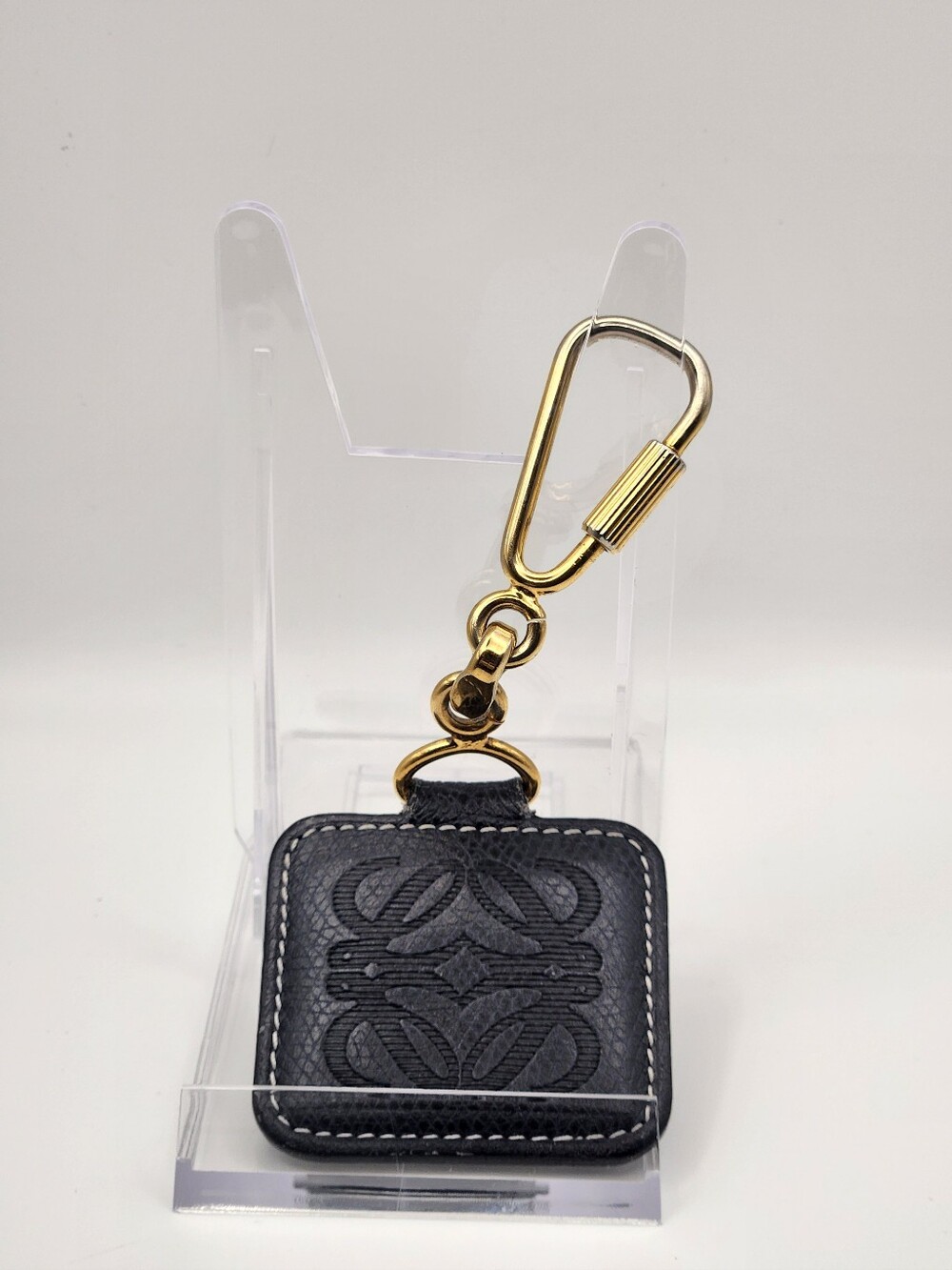 Vintage Loewe Anagram Keychain Keyring Bag Charm